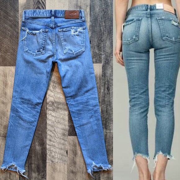 Moussy Vintage Skinny Distressed Blue Jeans - Picture 2 of 5